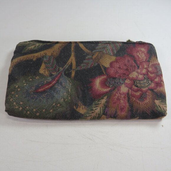 Vintage Animal Jungle Zippered Bag, padded, lined, mini purse, cosmetic Monkey - Picture 3 of 11